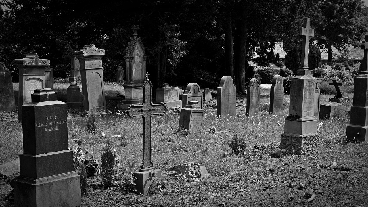 Cemetery gravestones